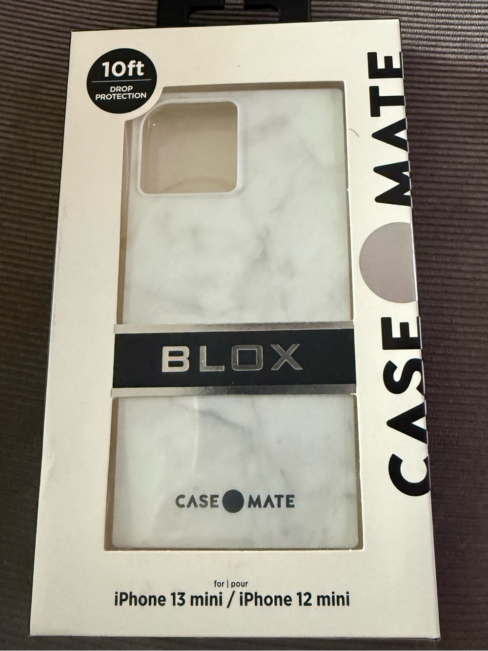 iPhone 12 & 13 mini- Case-Mate BLOX Marble White Protective Case for iPhone NWT